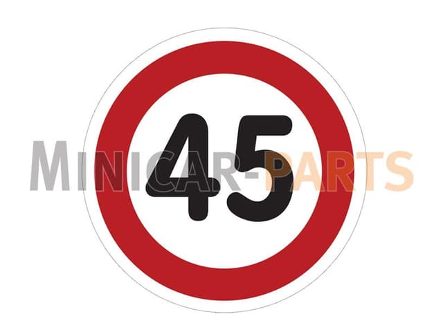 45 KMH Aufkleber (11 cm)