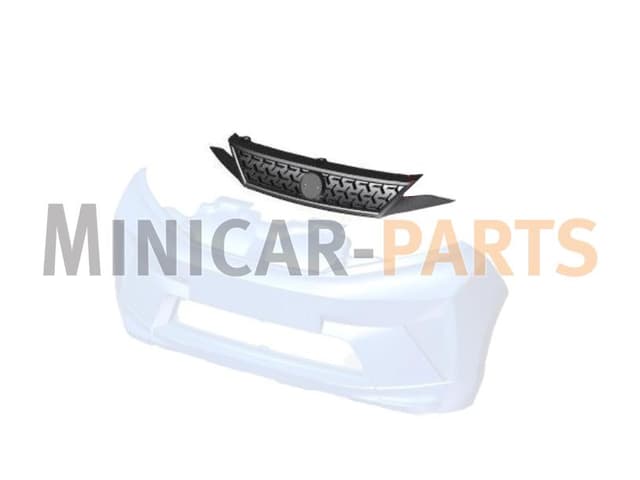 Kühlergrill Motorhaube / Stoßfänger vorne Aixam Ambition (Glänzend schwarz)